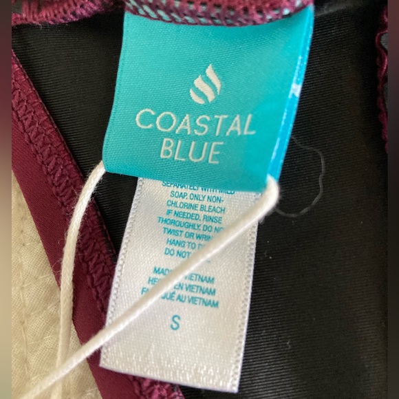 Coastal Blue One-Piece Halter Swimsuit  Size Small NWT - Picture 6 of 10